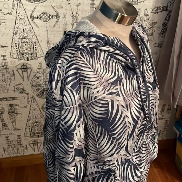 Palm Leaves - Lightweight Pullover Jacket - Size XL - Picture 8 of 8